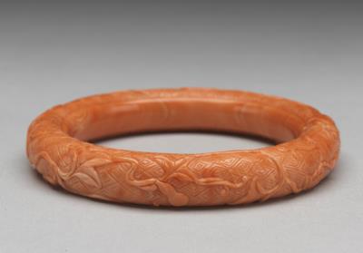 图片[2]-Pair of coral bracelets with decoration for a myriad generations, Qing dynasty (1644-1911)-China Archive